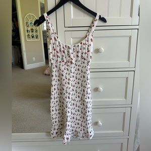 Abercrombie & Fitch Cherry White Sundress | Size XS